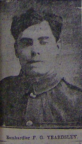 FREDRICK GEORGE YEARDSLEY